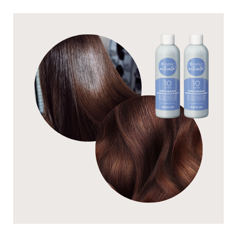 Bionic Color H�rfarve - 5/00 + 5/7 og 2 stk. 3% beize (m�rk brun chokolade med st�rk d�kkeevne)