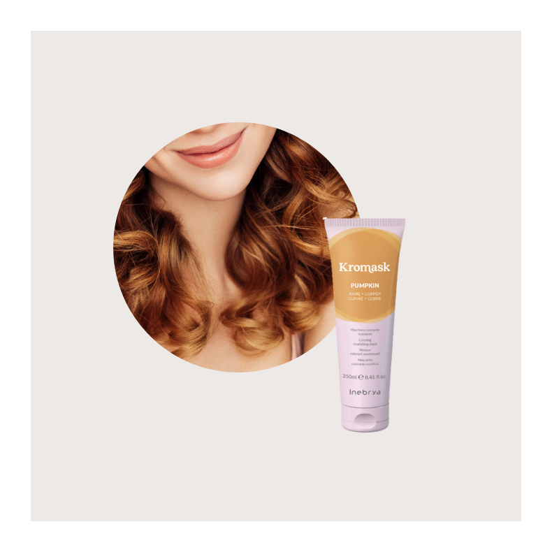 Bionic Color Hrfarve - 7/4 (lys brun kobber) + Inebrya Kromask - Pumpkin
