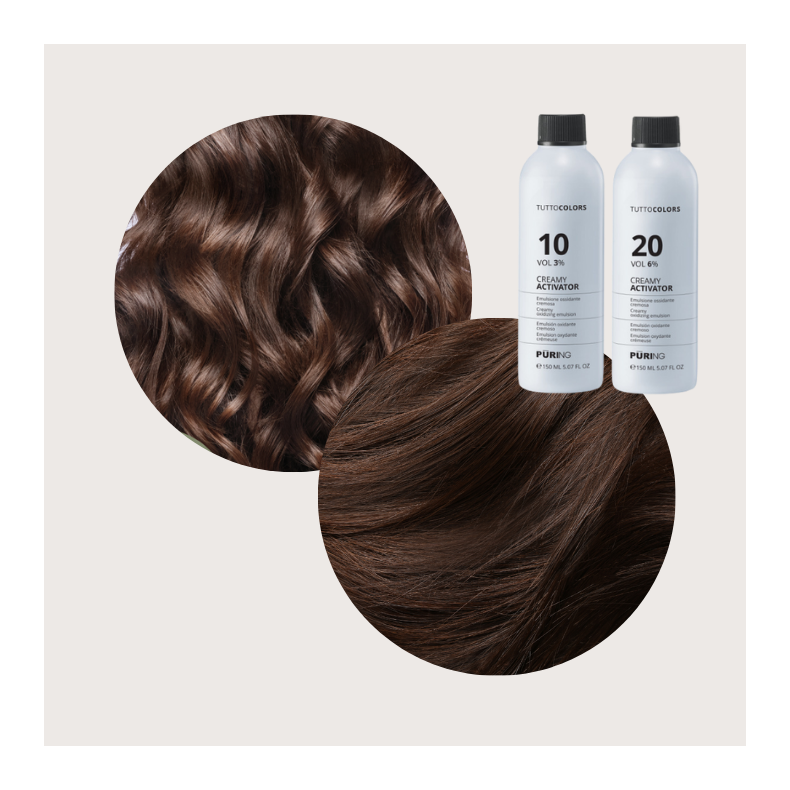 Flory Color H�rfarve - 66.0 + 6.7 og 3% + 6% beize (brun brun med ekstra st�rk d�kkeevne)