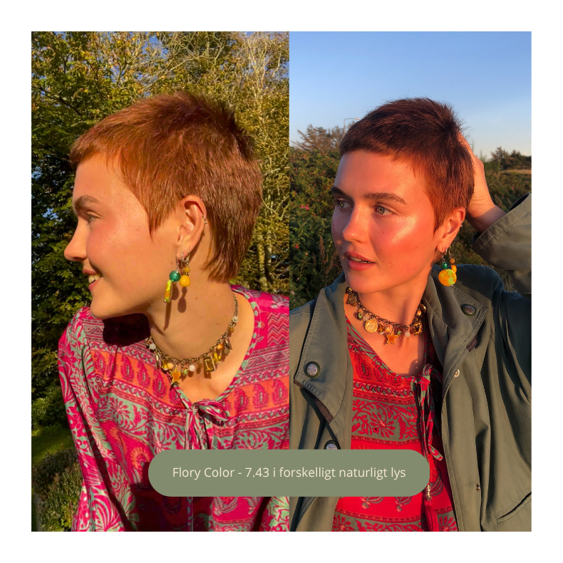 Flory Color Hrfarve 100 ml. - 7.43 (lys brun kobber/gylden uden ammoniak)