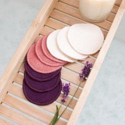 Pargaard Genbrugelige Rondeller 10 pk. - Naturhvid, Dark Nude &amp; Deep Purlple 