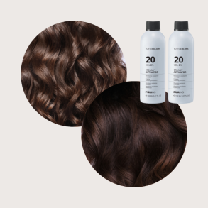 Inebrya Color - 6/00 + Flory Color - 4.7 og 2 stk. 6% beize (m�rk brun med ekstra st�rk d�kkeevne)